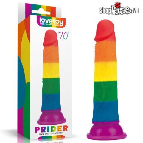 Dương vật giả LoveToy Prider 7 Inch Đa Sắc Gắn Tường (HM35A) Dương vật giả gắn tường đa sắc LoveToy Prider 7 inches tại Hà Nội