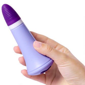 Máy Mát Xa Âm Đạo Cao Cấp Vibrating Triphoria Trojan MS11B với thiết kế thon gọn và đầu rung linh hoạt.